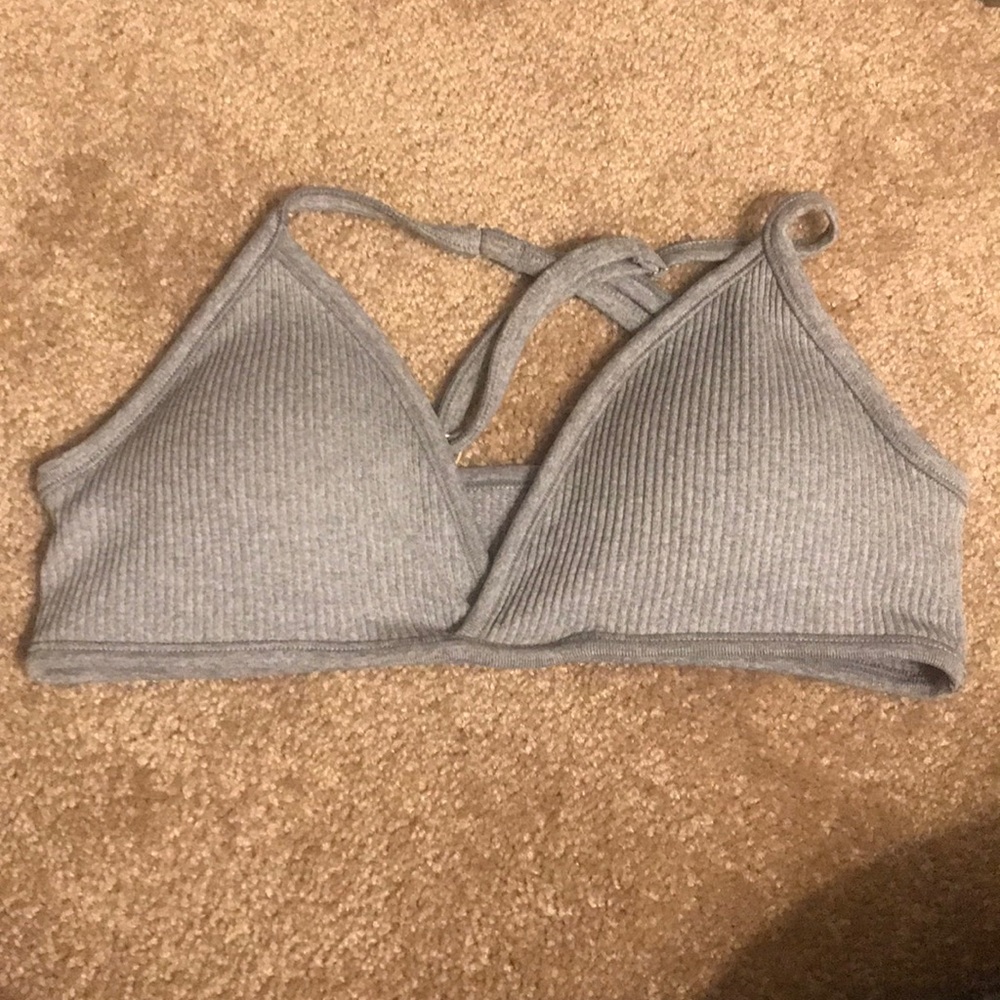 Gray cloth padded Bralette